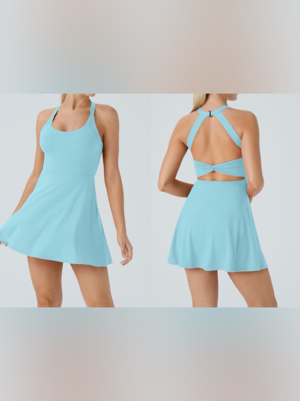 Halara SoftlyZero Airy Backless Twisted Active Dress